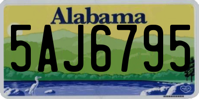 AL license plate 5AJ6795