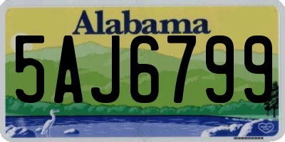 AL license plate 5AJ6799
