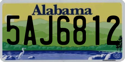 AL license plate 5AJ6812