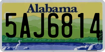 AL license plate 5AJ6814