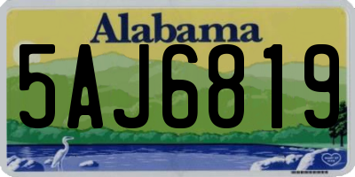 AL license plate 5AJ6819
