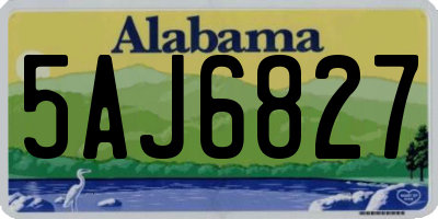 AL license plate 5AJ6827