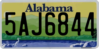 AL license plate 5AJ6844