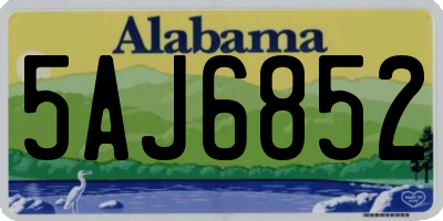 AL license plate 5AJ6852