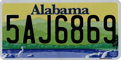 AL license plate 5AJ6869