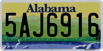 AL license plate 5AJ6916