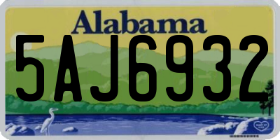 AL license plate 5AJ6932
