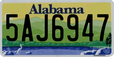 AL license plate 5AJ6947