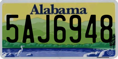 AL license plate 5AJ6948