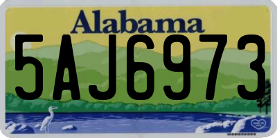 AL license plate 5AJ6973