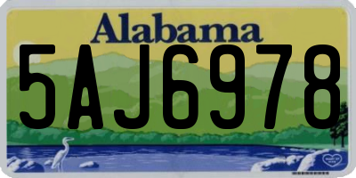 AL license plate 5AJ6978