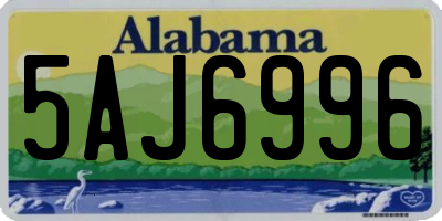AL license plate 5AJ6996