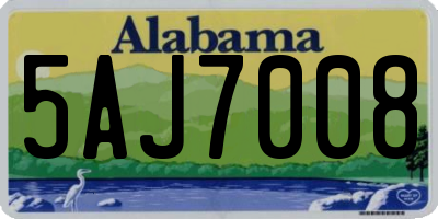 AL license plate 5AJ7008