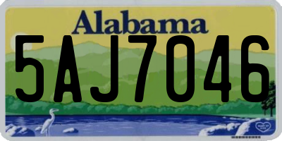 AL license plate 5AJ7046
