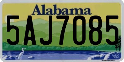 AL license plate 5AJ7085