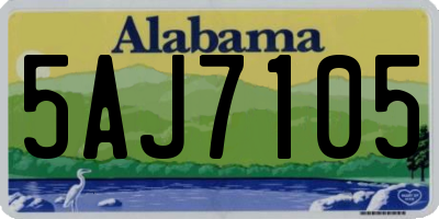 AL license plate 5AJ7105