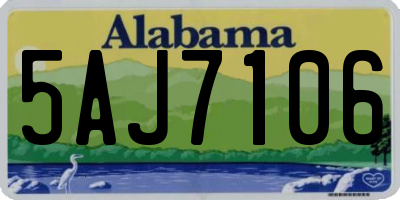 AL license plate 5AJ7106