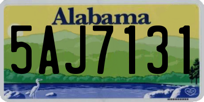 AL license plate 5AJ7131