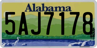 AL license plate 5AJ7178