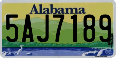 AL license plate 5AJ7189