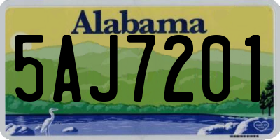 AL license plate 5AJ7201
