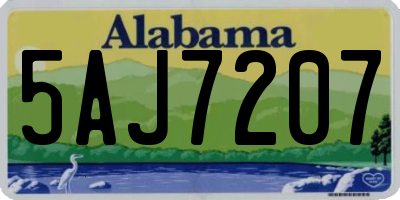 AL license plate 5AJ7207