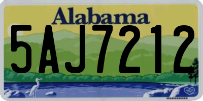 AL license plate 5AJ7212