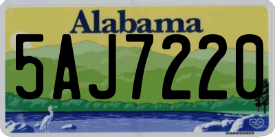AL license plate 5AJ7220