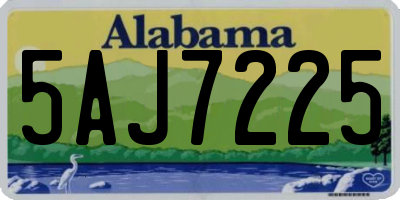 AL license plate 5AJ7225