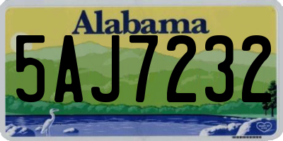 AL license plate 5AJ7232