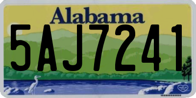 AL license plate 5AJ7241