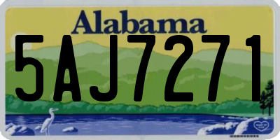 AL license plate 5AJ7271