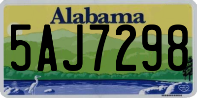 AL license plate 5AJ7298