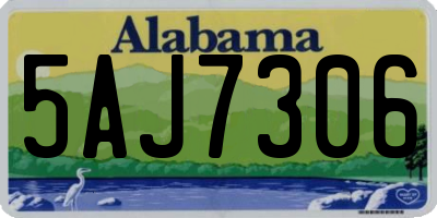 AL license plate 5AJ7306