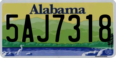 AL license plate 5AJ7318