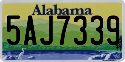 AL license plate 5AJ7339