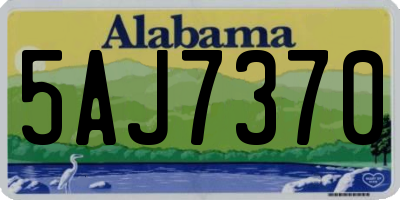 AL license plate 5AJ7370