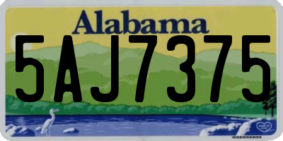 AL license plate 5AJ7375