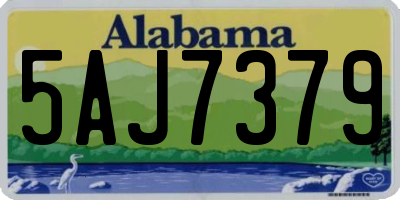 AL license plate 5AJ7379