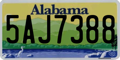 AL license plate 5AJ7388