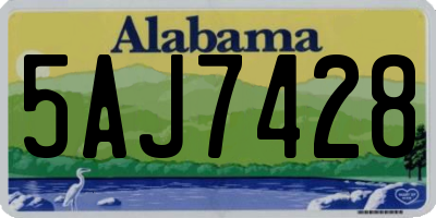 AL license plate 5AJ7428