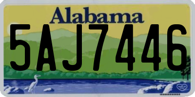 AL license plate 5AJ7446