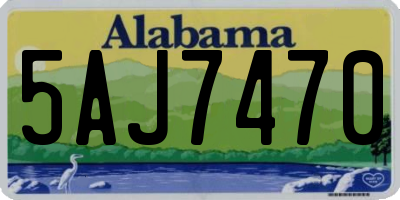 AL license plate 5AJ7470