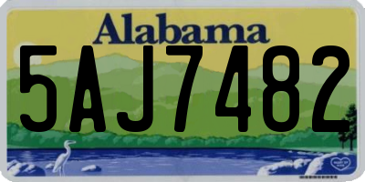 AL license plate 5AJ7482