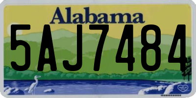 AL license plate 5AJ7484