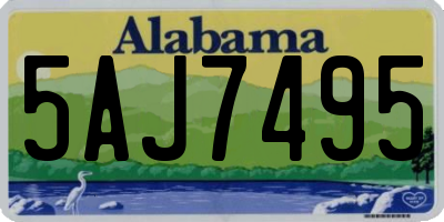 AL license plate 5AJ7495