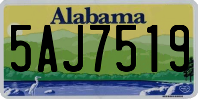 AL license plate 5AJ7519