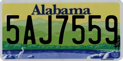 AL license plate 5AJ7559