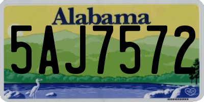 AL license plate 5AJ7572