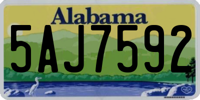 AL license plate 5AJ7592